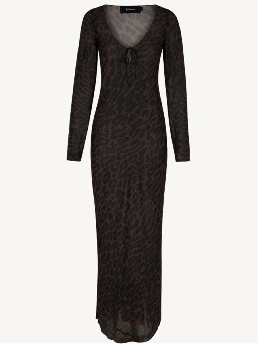 Réalisation Par the Selma dress in Jungle Leopard Print 100% Silk size XXS